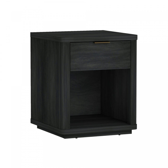 Evelyn Modern 20\" Nightstand in Charcoal Gray (1-Drawer) 