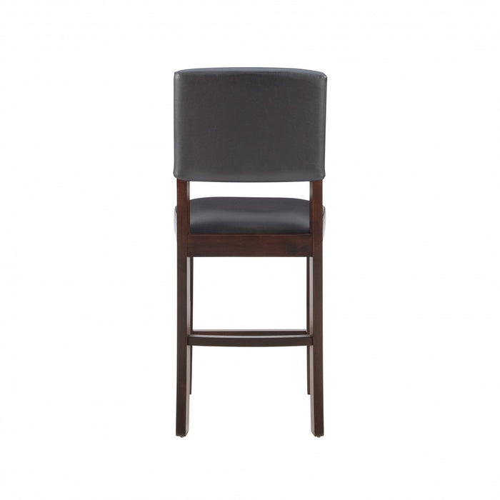 Monaco Faux Leather Counter-Height Stool - Espresso