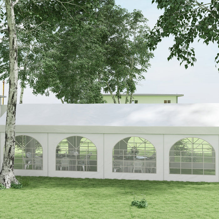 Outsunny 10' X 26' Party Tent And Carport, Heavy Duty Outdoor Canopy Tent Shelter Portable Garage Wi