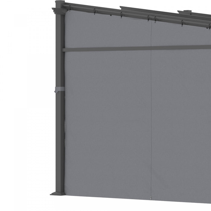 Outsunny 10' X 10' Metal Pergola With Sliding Roof Canopy, Retractable Pergola Canopy For Outdoor, P