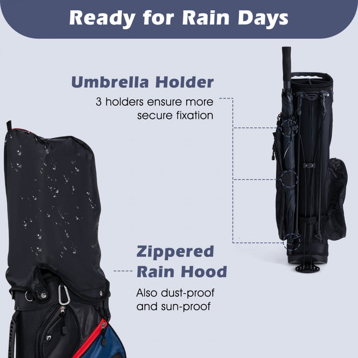 Ultimate Men's Complete Golf Club Set Golf Club Package Set Incl 460cc With Rain Hood Blue
