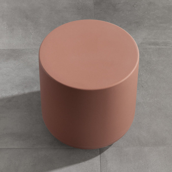 Dalya Round Patio Chairside Table - Burnt Orange