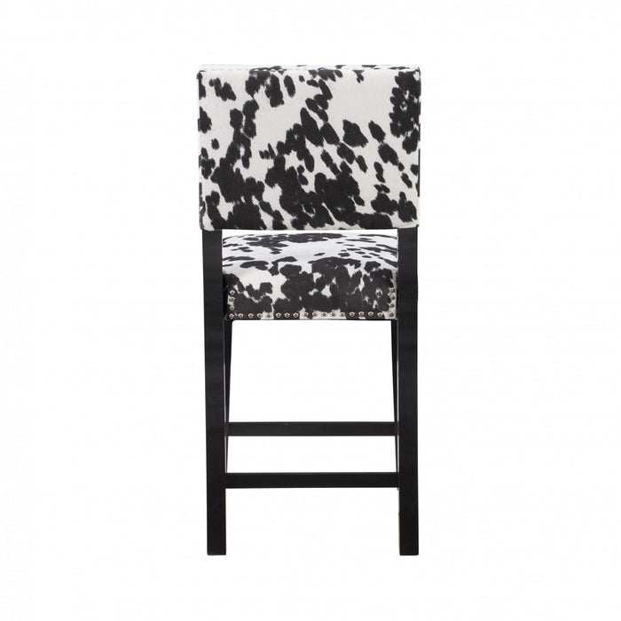 Corey Udder Madness Fabric Counter-Height Stool - Black
