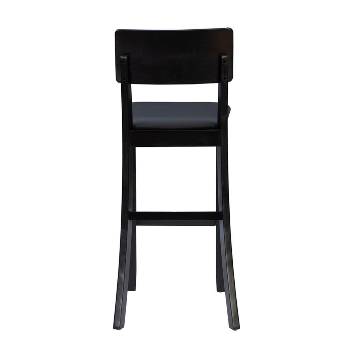 Torino Faux Leather Contemporary Barstool - Black