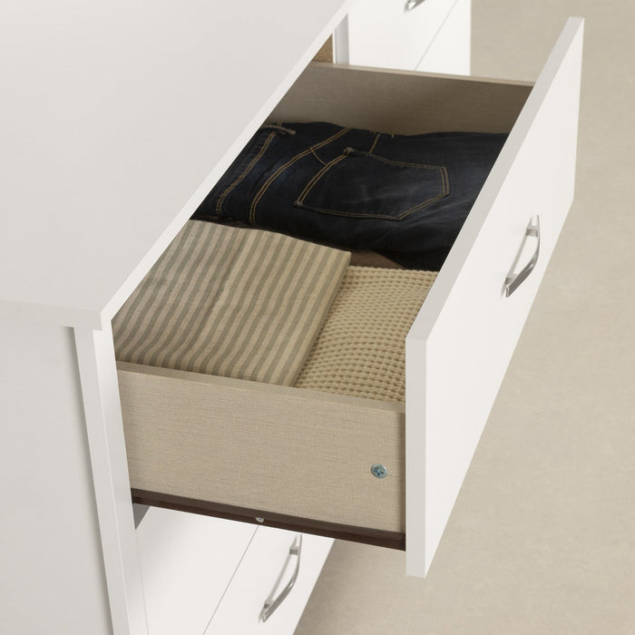 Fusion 6-drawer Dresser - Pure White 