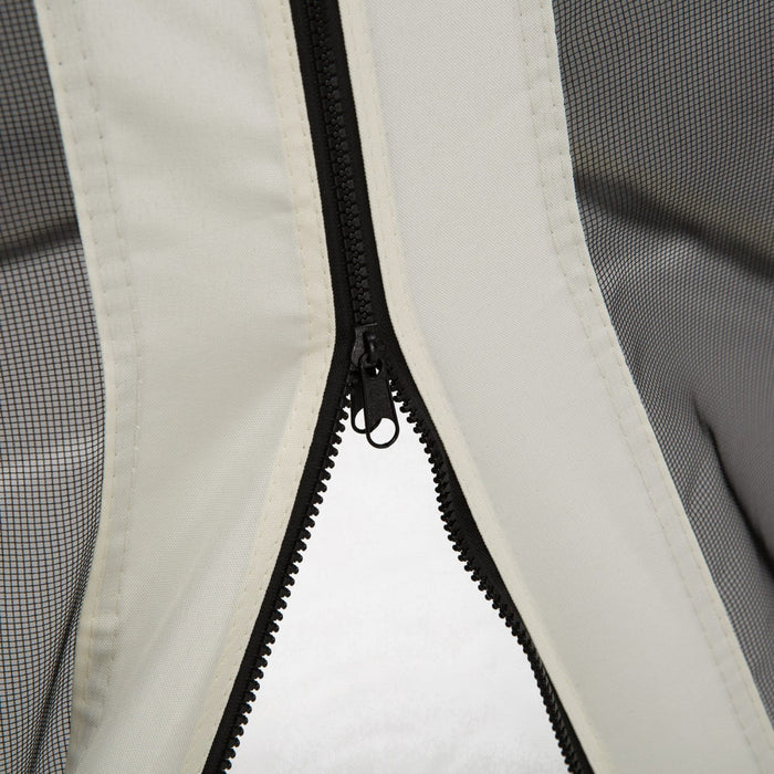 Outsunny Replacement Mosquito Netting For Gazebo 13' X 13' Black Screen Walls For Canopy With Zipper