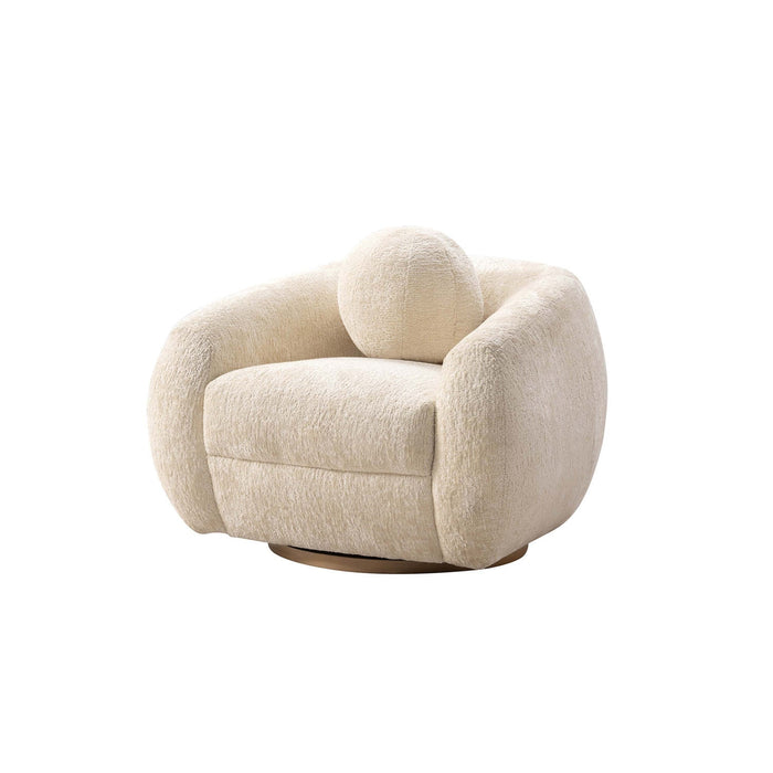 Tribeca Mid-Century Modern 3-Piece Sofa Set in Cream 