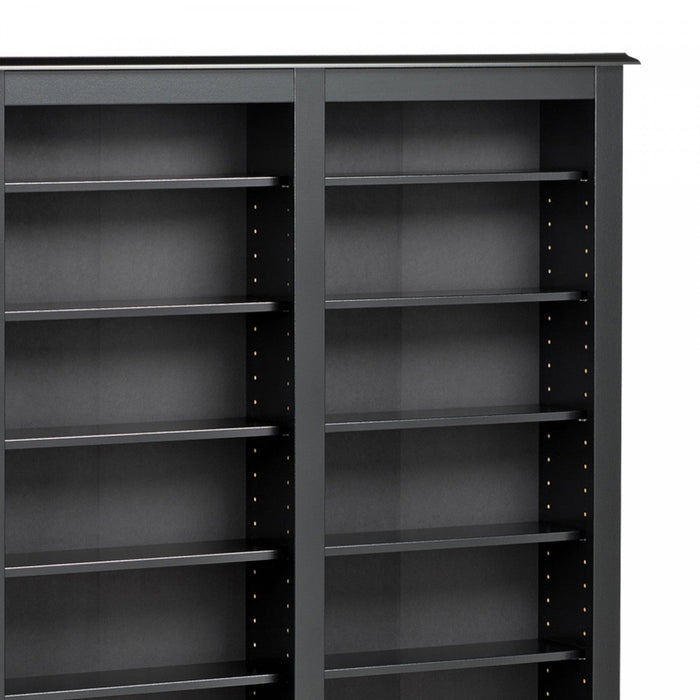 27 Adjustable Shelves Multimedia Storage - Black 
