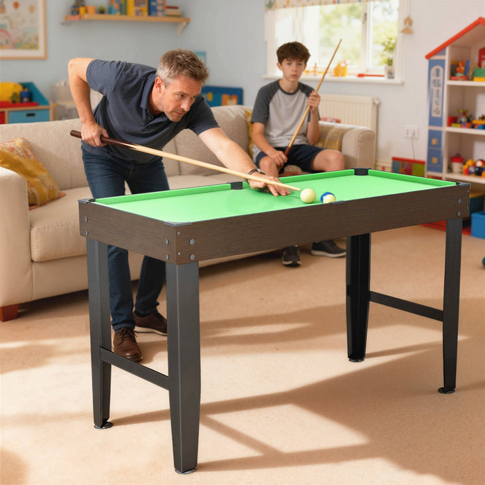 Soozier 55" Mini Pool Table, Billiard Table Set for Kids and Adults, Green