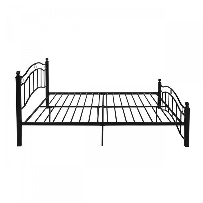 Jackson Metal Bed Frame With Underbed Storage,black King Bed 