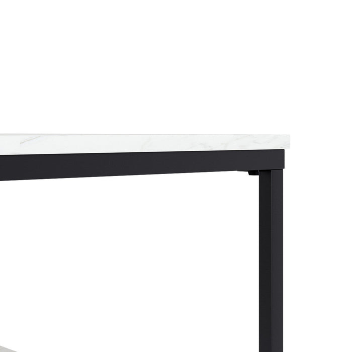 Nimbus Rectangular Coffee Table With Dual Marble Surfaces 