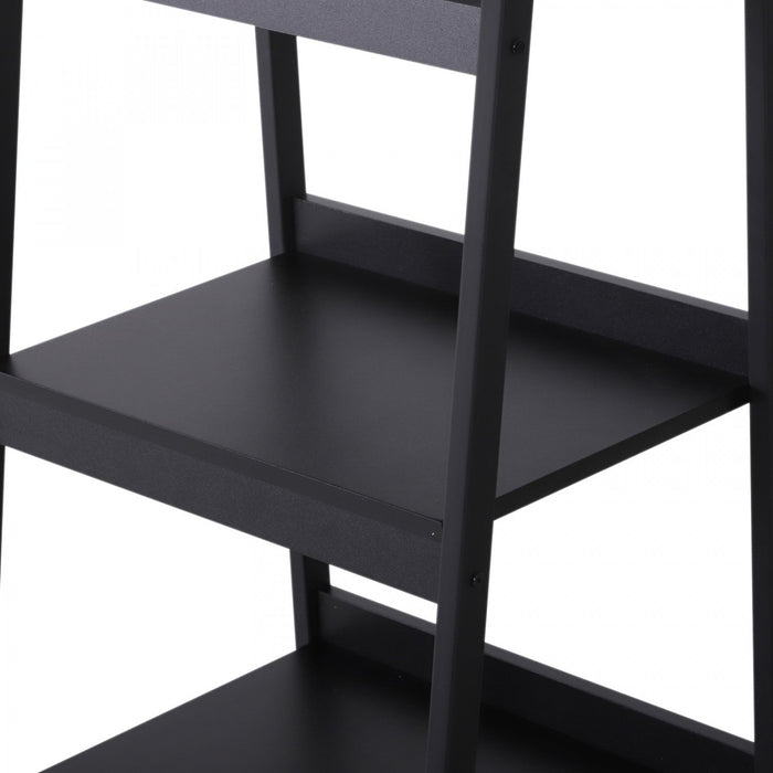 HOMCOM Set of 2, 4 Tier Ladder Shelf Bookcase, Multifunctional Display Rack