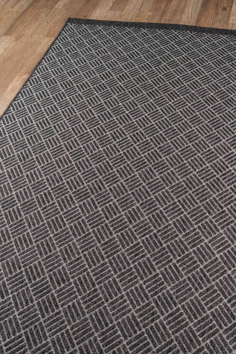Eve Contemporary 6'7\" x 9'6\" Area Rug in Grey Indoor Area Rug 