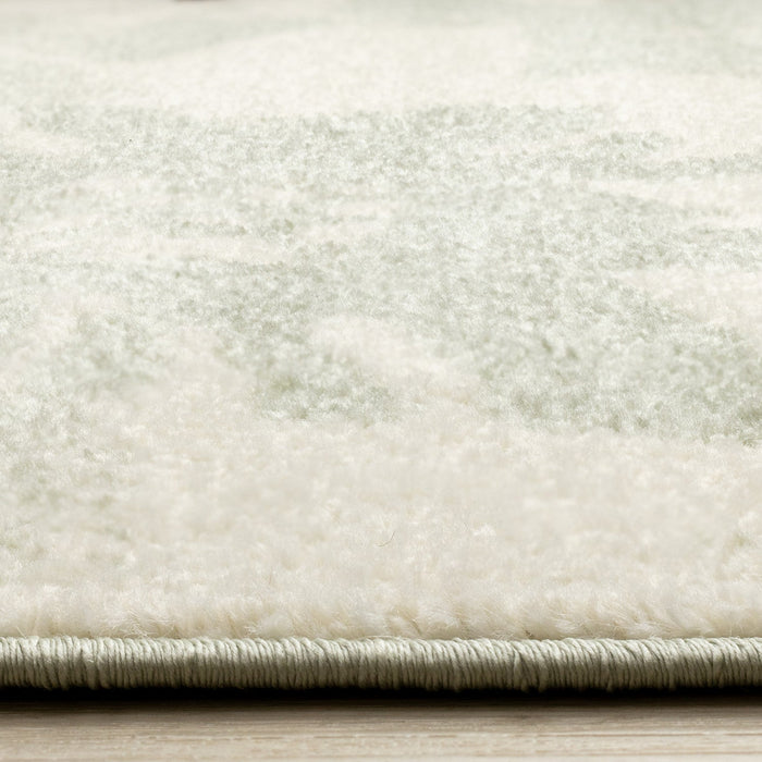 Ellis Floral Green Cream Area Rug - 5'3\" x 7'7\"