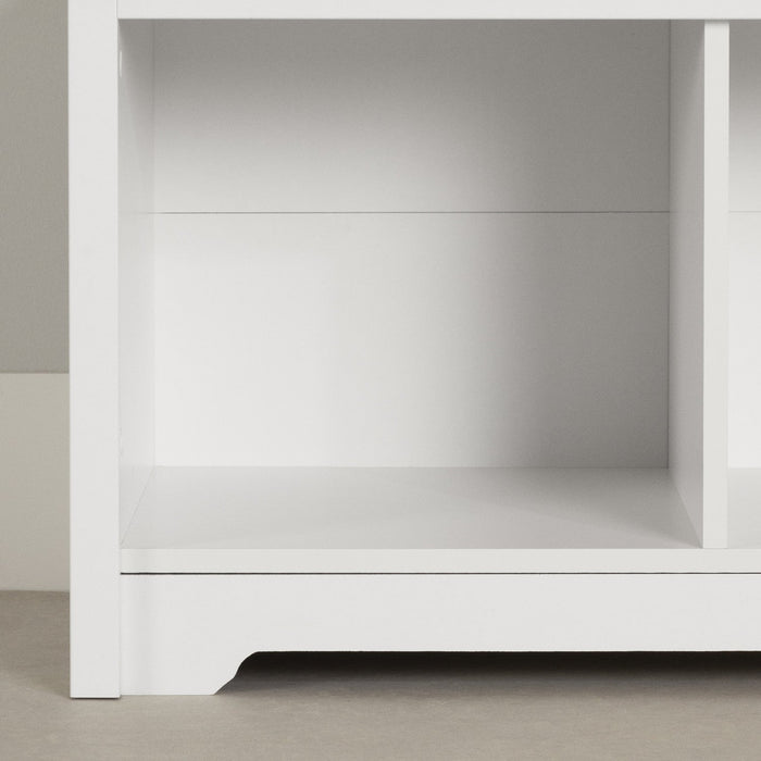 Vito Cubby Storage Bench - Pure White 