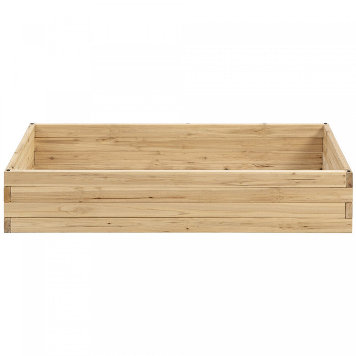 Outsunny 47\" X 24\" X 9\" Raised Garden Bed, Outdoor Wooden Planter Box For Growing Vegetables, Flower