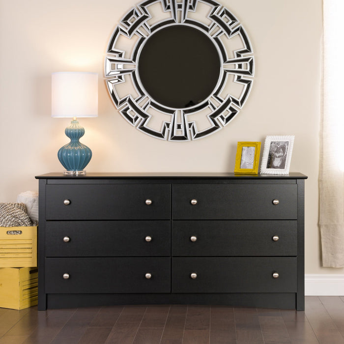 Sonoma 6-Drawer Dresser - Black