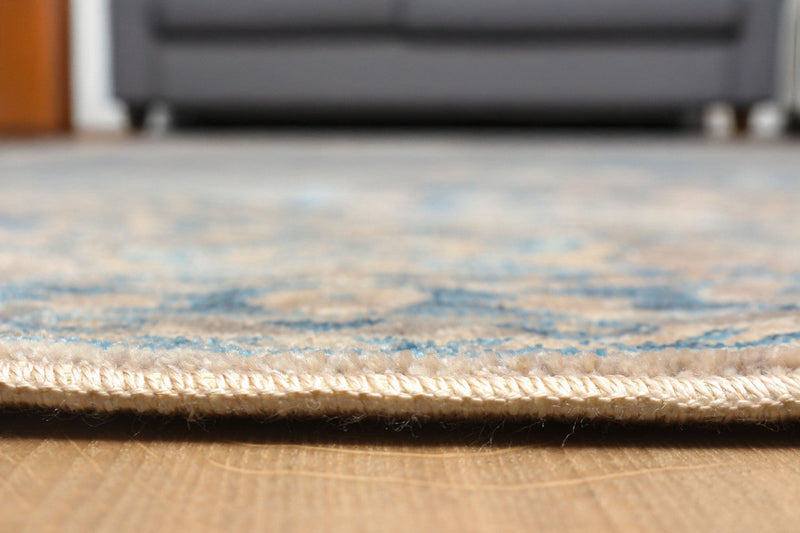 Ariana Traditional 5'0\" x 5'0\" Area Rug in Blue Indoor Area Rug 