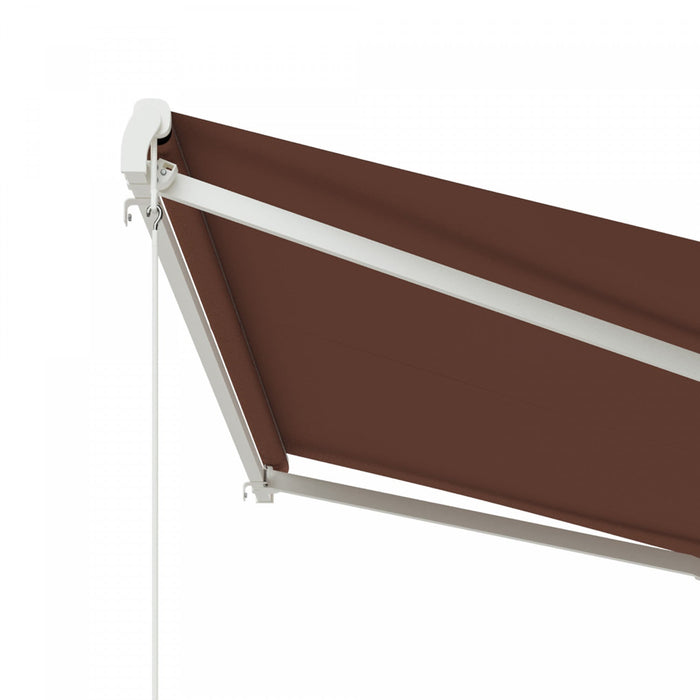 Outsunny 10' X 8' Electric Retractable Awning W/ Remote Controller, Coffee