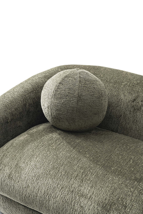 Tribeca Mid-Century Modern 86\" Chenille Sofa in Olive Green 