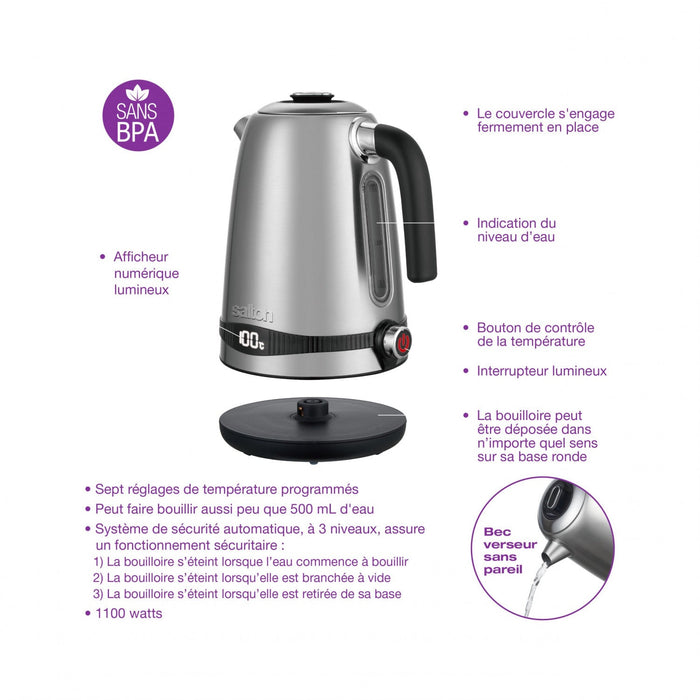 Salton 1.7 L Digital Temperature Control Kettle - JK2038