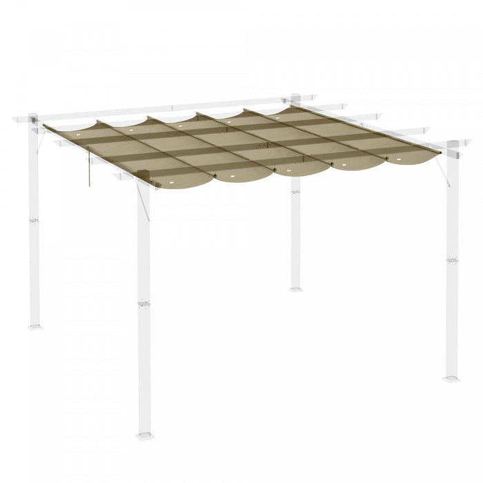Outsunny Retractable Replacement Pergola Canopy For 10' X 10' Pergola, Pergola Cover Replacement, Ta