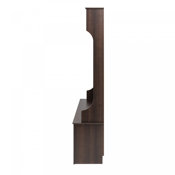 Hall Tree with 24 Shoe Cubbies - Espresso