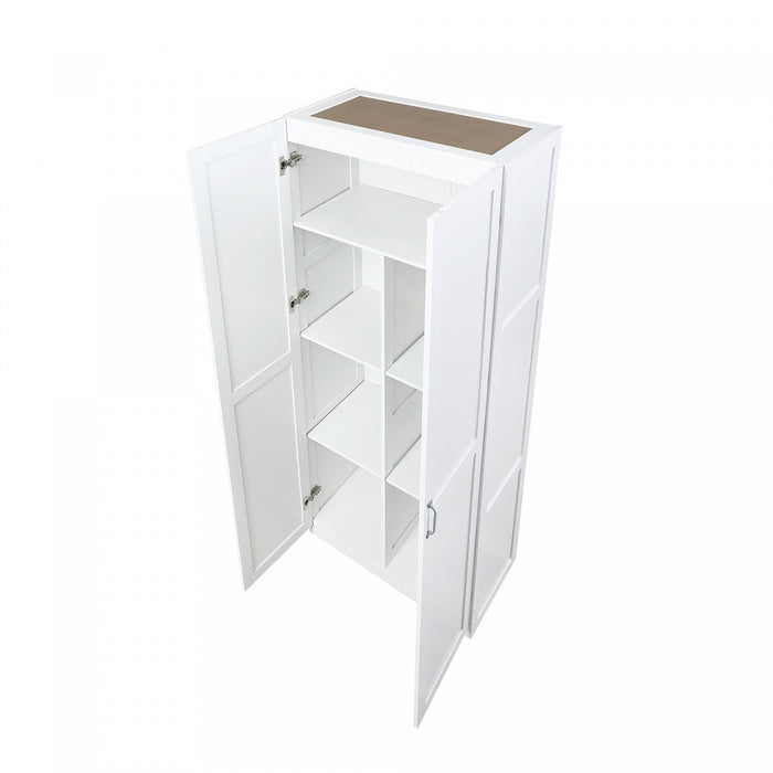 Cornelia Modern 30\" Storage Cabinet in White (7-Shelf) 