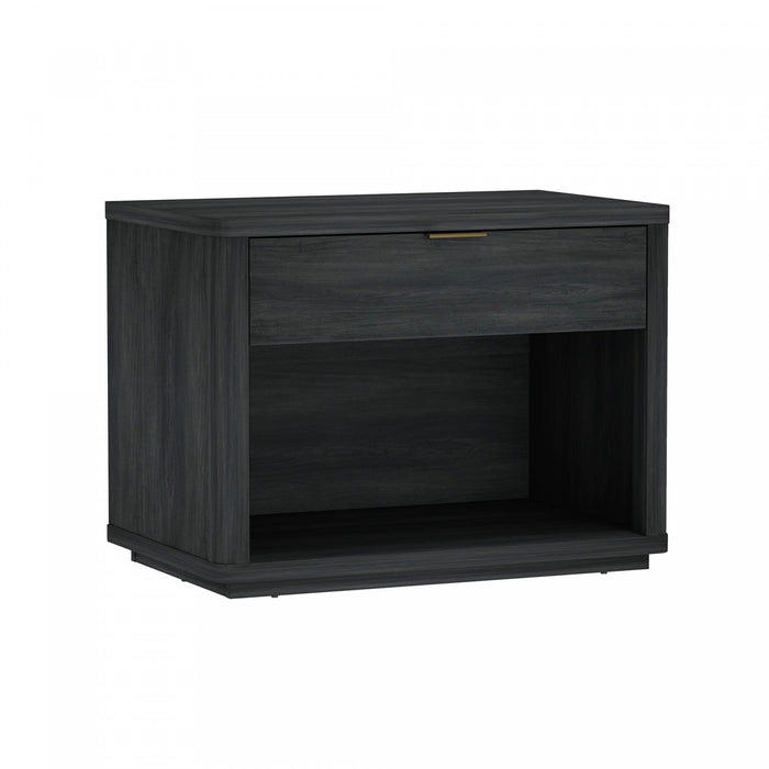 Evelyn Modern 32\" Nightstand in Charcoal Gray (1-Drawer) 