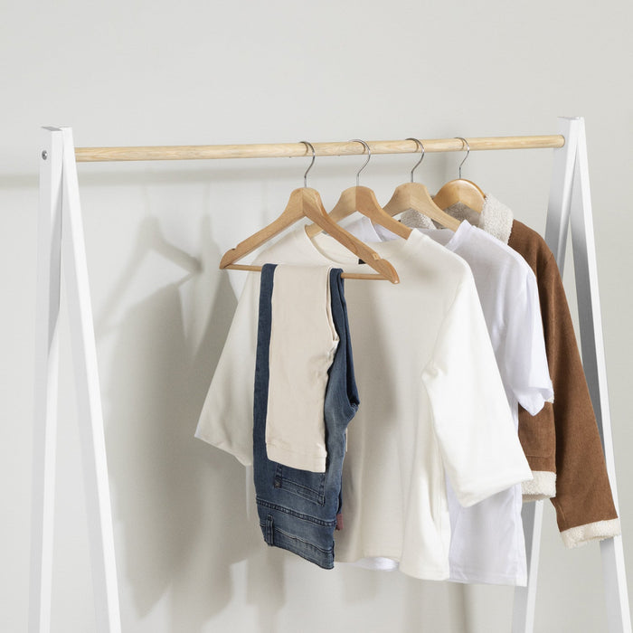 Sweedi Kids Wooden Clothes Rack - White