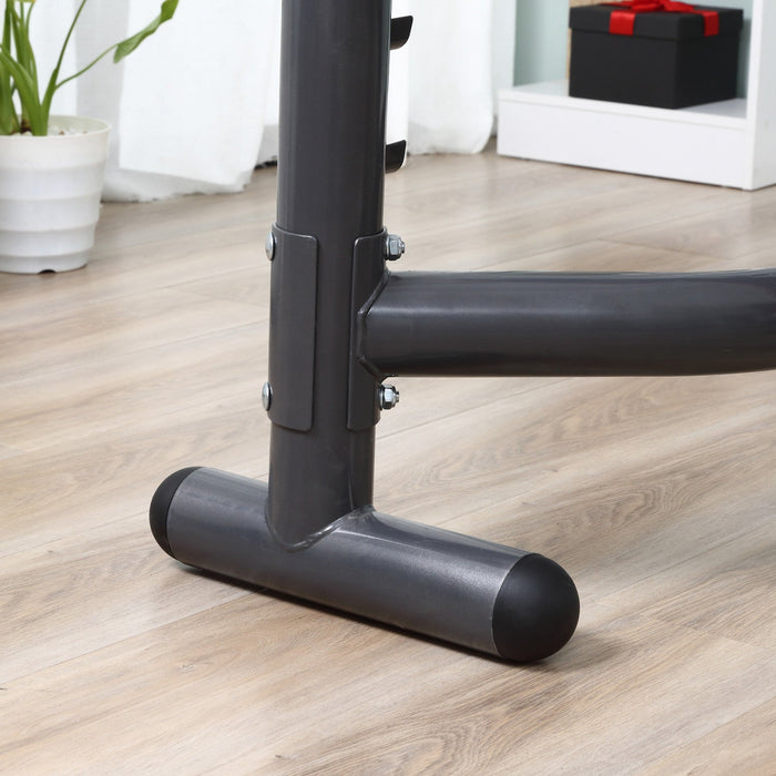 Soozier Weight Bench With Barbell Rack, Heavy Duty Multiple Function Workout Adjustable Bench Press 