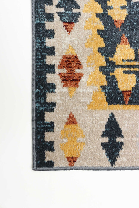 Mosaic Taupe/Copper Machine Washable Area Rug - 2'6\" x 8'0\"