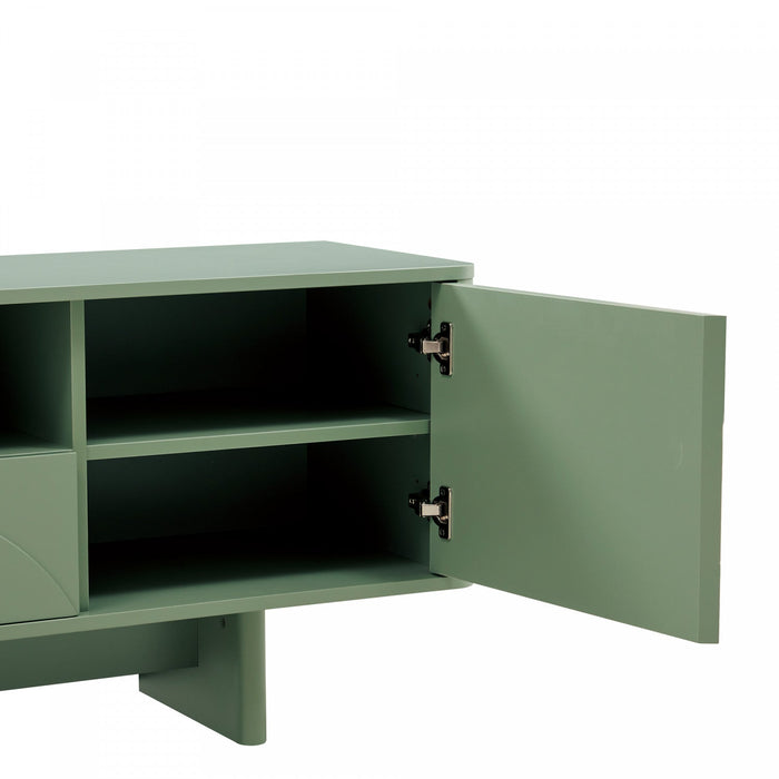 Ella Modern 59\" TV Stand in Sage Green 