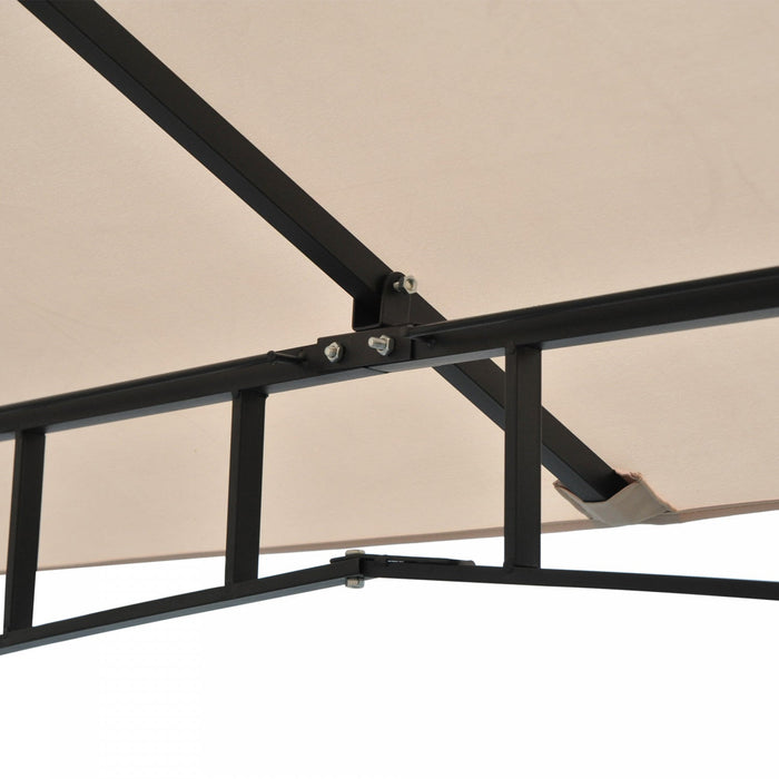 Outsunny 10' X 10' Outdoor Patio Gazebo Canopy Tent With Mesh Sidewalls, 2-tier Canopy For Backyard,