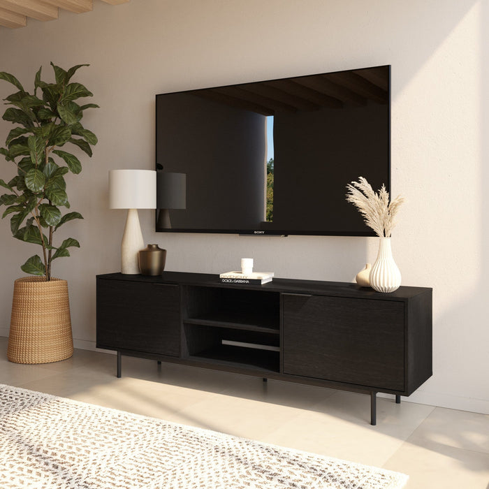 Nordika Hamilton 70\" TV Stand with 2 Storage Cabinets - Black 