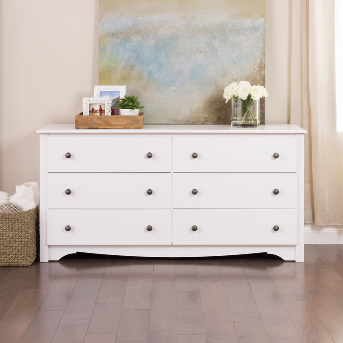 Monterey 6-Drawer Dresser - White