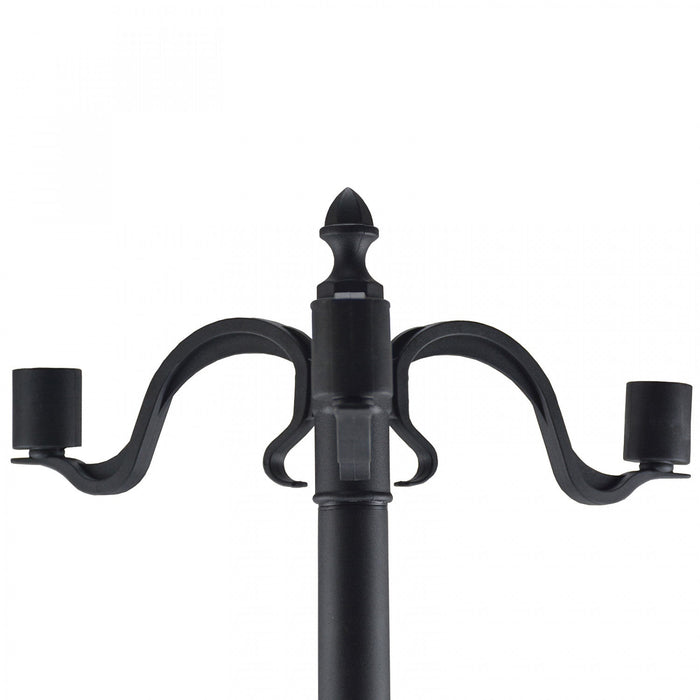Outsunny Triple Solar Lamp Post Garden Solar-powered LED Street Vintage Light Style Outdoor Light Wa