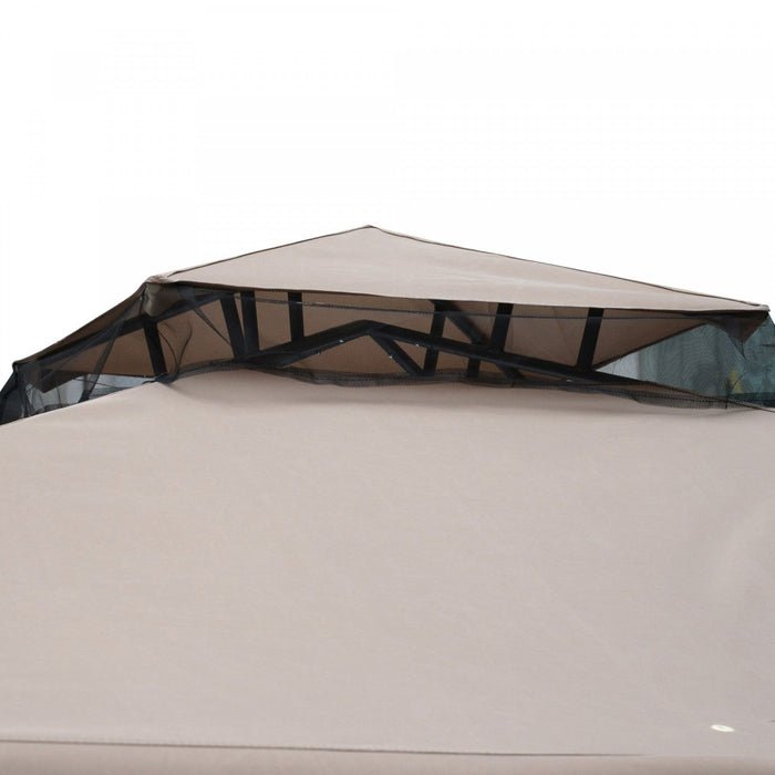 Outsunny 10' X 10' Patio Gazebo Outdoor Pavilion 2 Tire Roof Canopy Shelter Garden Event Party Tent 