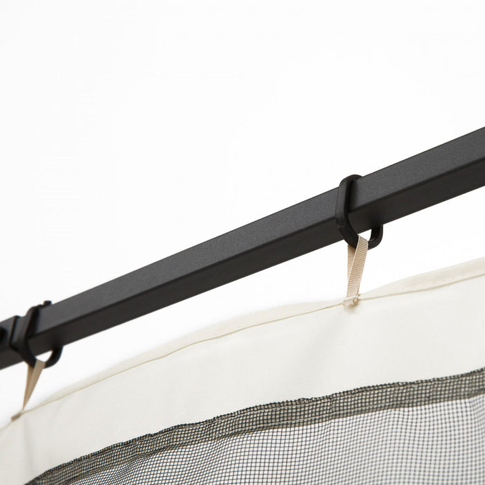 Outsunny Replacement Mosquito Netting For Gazebo 10' X 12' Black Screen Walls For Canopy With Zipper