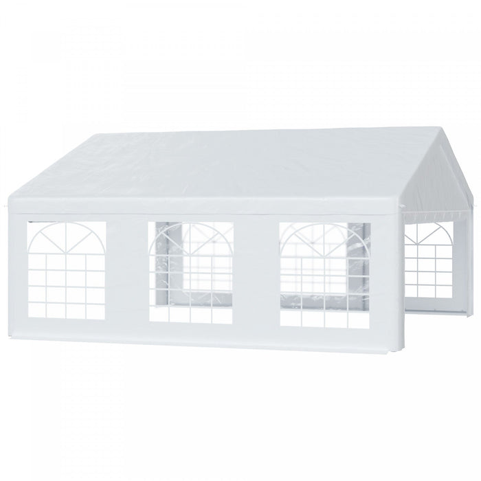 Outsunny 20' X 20' Heavy Duty Party Tent, Carport Garage Canopy, Patio Gazebo Canopy With Removable 
