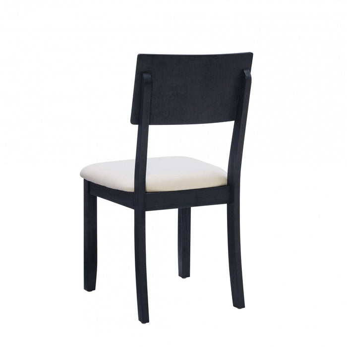Jorissen Dark Charcoal Linen-Look Fabric Dining Chair - Set of 2