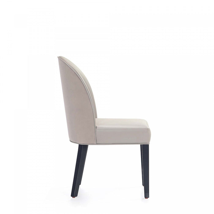 Hillman Modern Wood Upholstered Dining Chair in Light Gray - Set of 2 