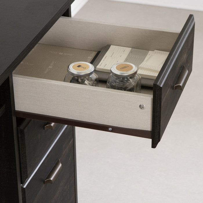 Versa Desk with Hutch - Rubbed Black  