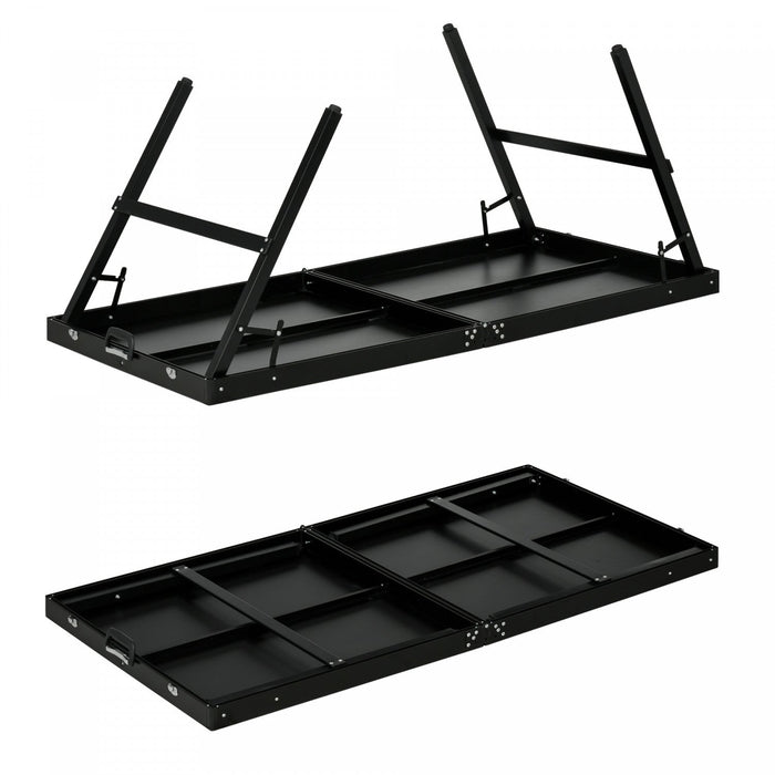 Soozier Mini Table Tennis Table, Aluminium Folding Ping Pong Table