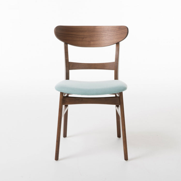 Katte 2 Piece Dining Chair Set With Cushioned Seat And Solid Rubberwood Frame,mint 