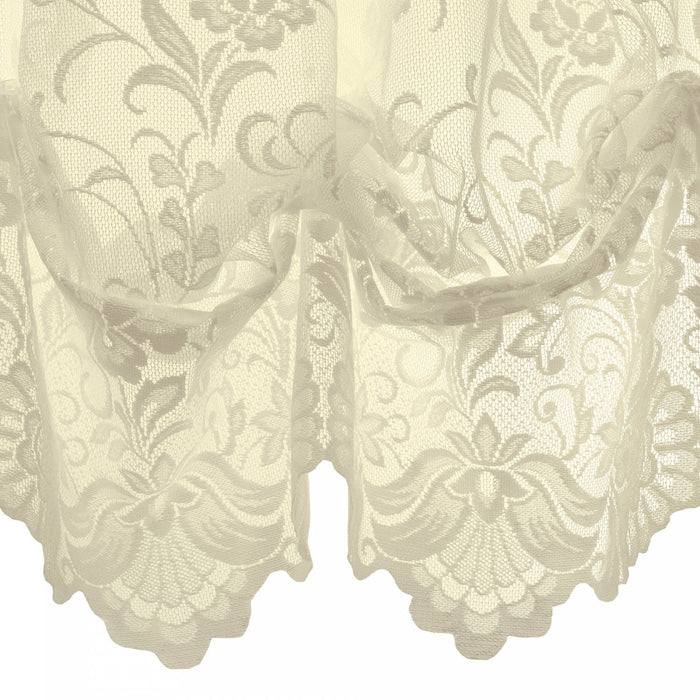 Habitat Limoges Ivory Sheer Rod Pocket Balloon Curtain - 55 x 63