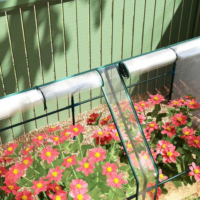 Outsunny 9' X 3' X 3' Portable Tunnel Greenhouse With Zipper Doors Clear