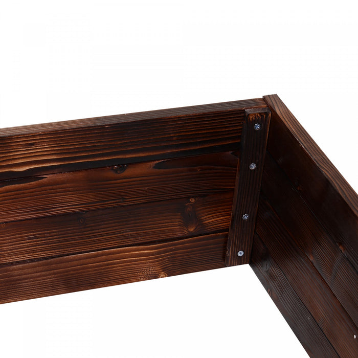 Outsunny Raised Garden Bed Elevated Wooden Planter Box For Backyard, Patio To Grow Vegetables, Herbs
