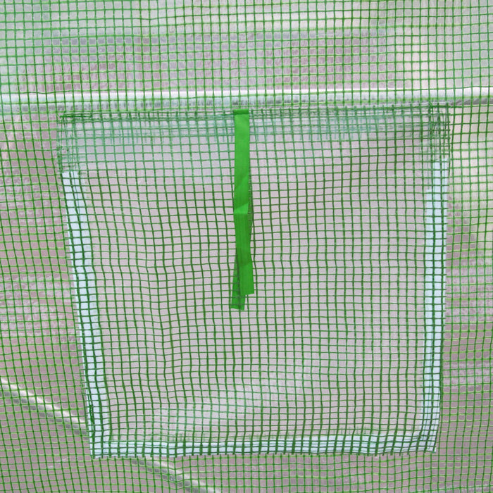 Outsunny 5'x10'x7' Tunnel Greenhouse Outdoor Walk-in Hot House With Roll-up Windows And Zippered Doo