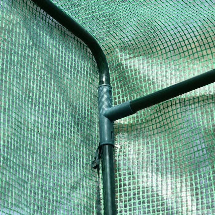 Outsunny 39\" X 20\" X 59\" Outdoor Tomato Greenhouse With Zipper Roll-up Door, Mini Plant Growhouse Ho